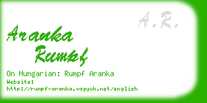 aranka rumpf business card